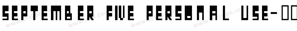 September Five Personal Use字体转换